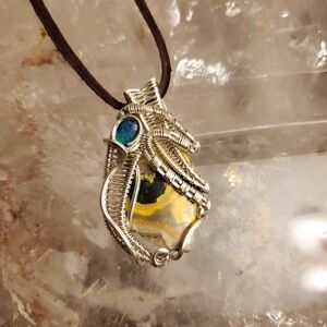 Custom wire wrapped pendant necklace